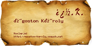 Ágoston Károly névjegykártya